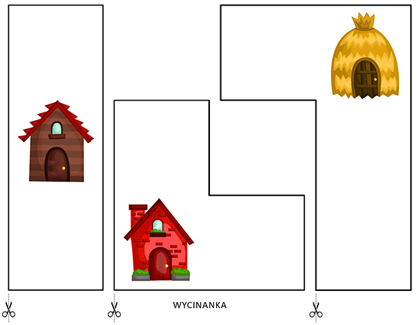 Domki dla świnek do wycinania